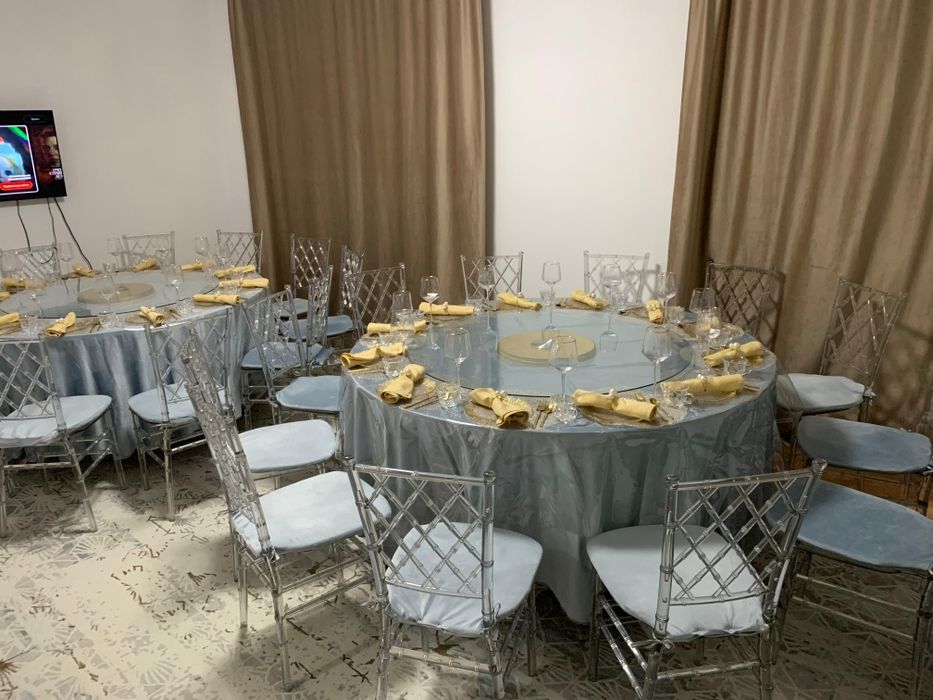 Столы, стулья, сервировка в аренду.