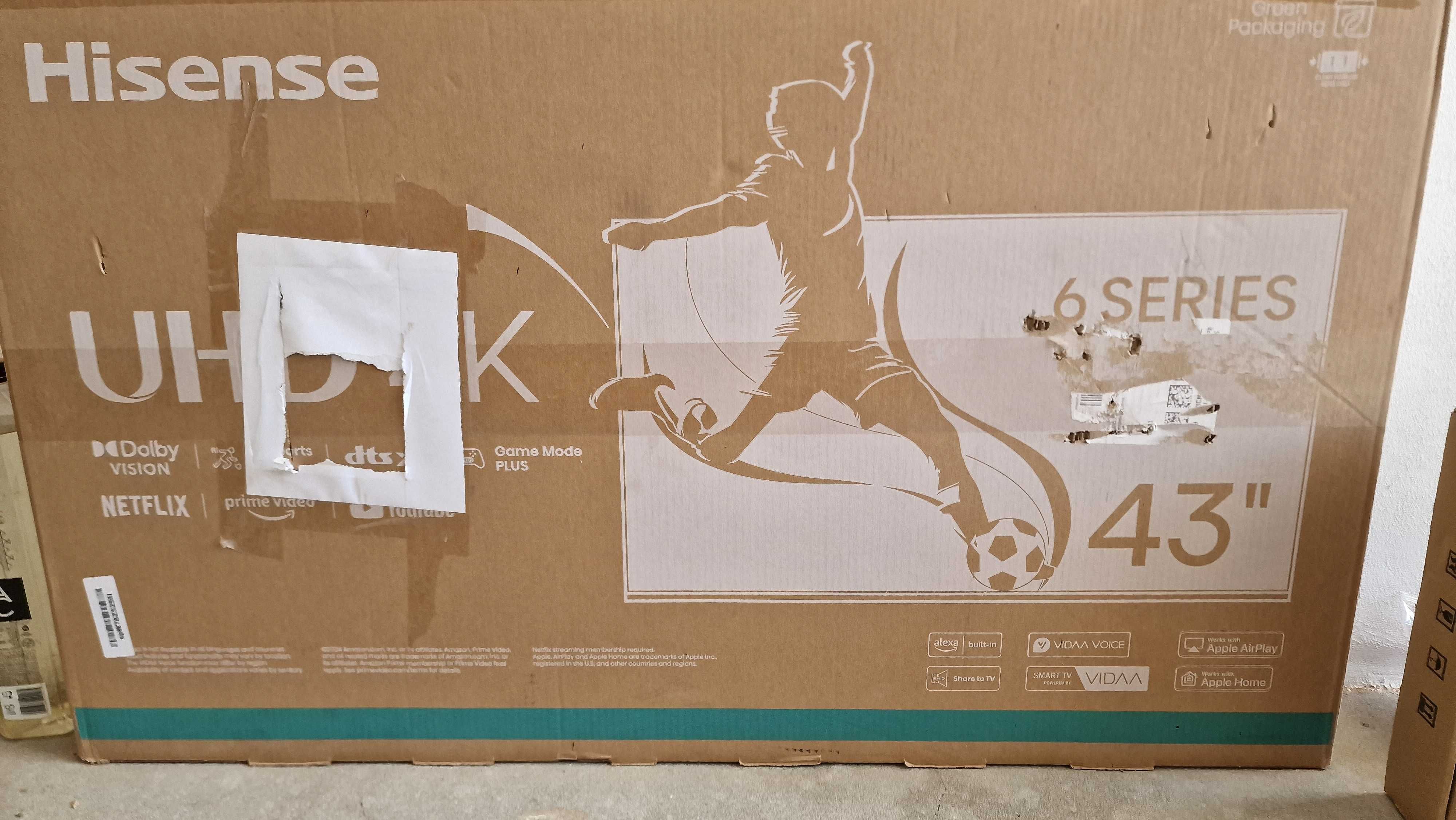 Televizor LED Smart HISENSE 43A6N, Ultra HD 4K, HDR, 108cm
