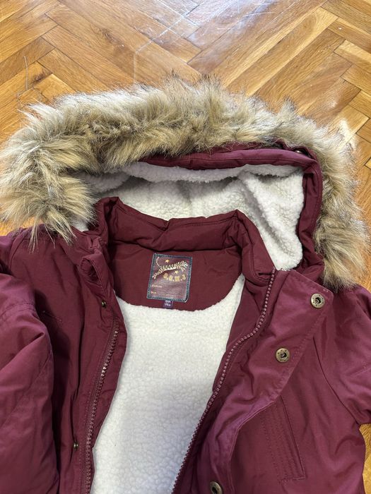 Зимно яке с пухкава качулка много топло