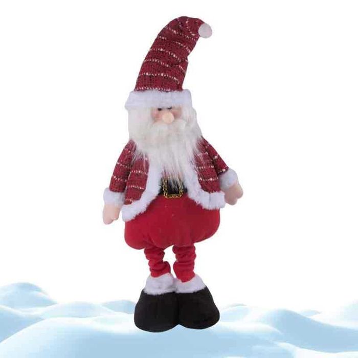 Коледна фигура Дядо Коледа с телескопични крака, 60 см до 100 см