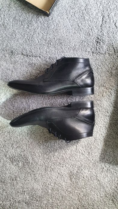 Ghete piele barbat,negre, noi