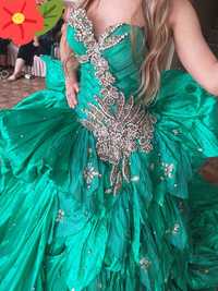 Уникална зелена булчинска рокля от Турция