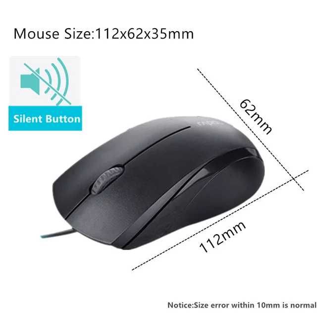 продам новый бесшумная проводная мышь Rapoo N1600 Silent