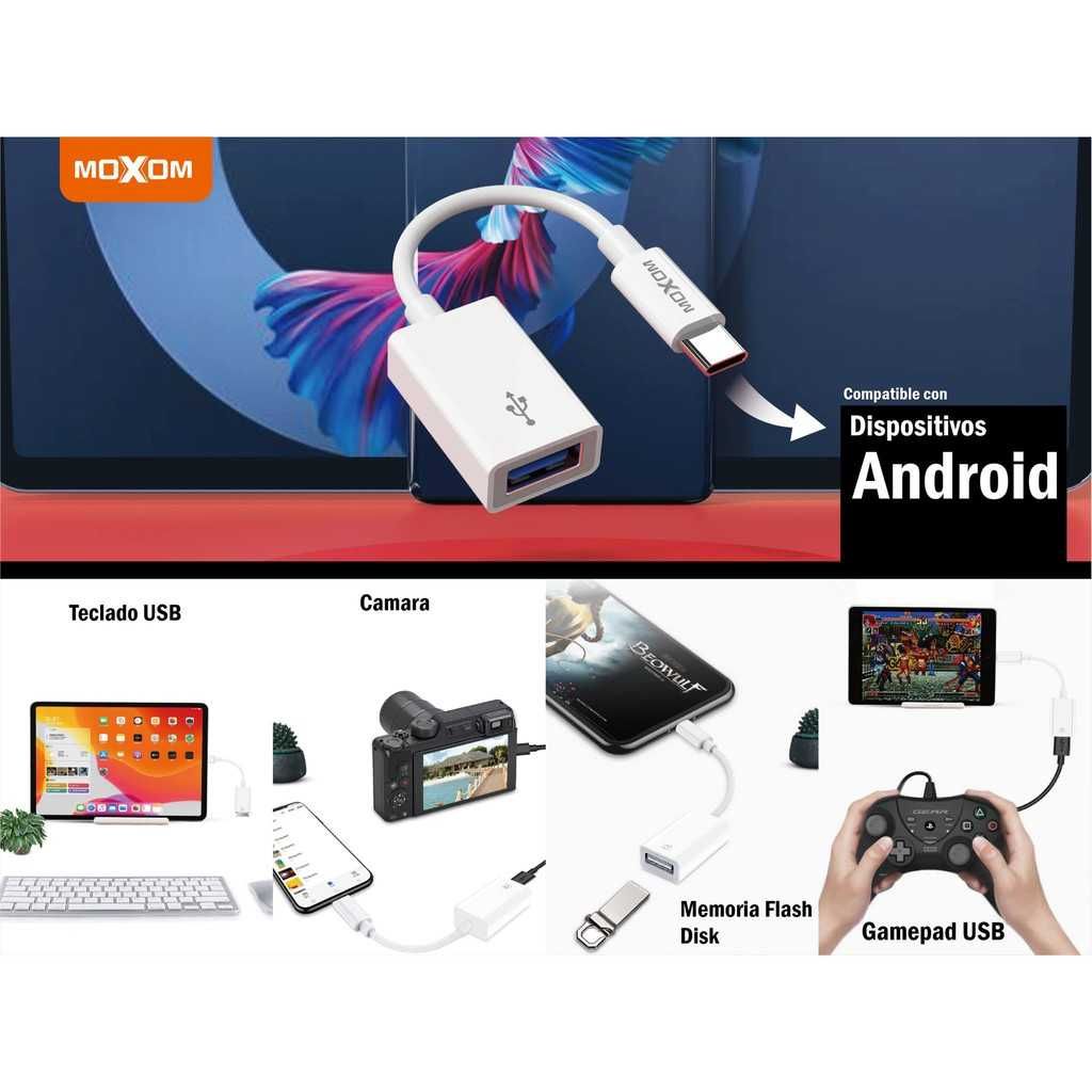 Переходник (OTG) Type C на USB 3.0. Фирменный "MOXOM". Алматы.