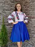 Fustă în stil cloș din tafta cu elastic în talie