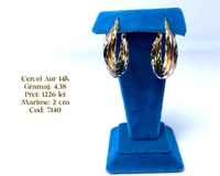 (7140) Cercei Aur 14k 4,38g FB Bijoux Euro Gold Galati, 280 lei gr