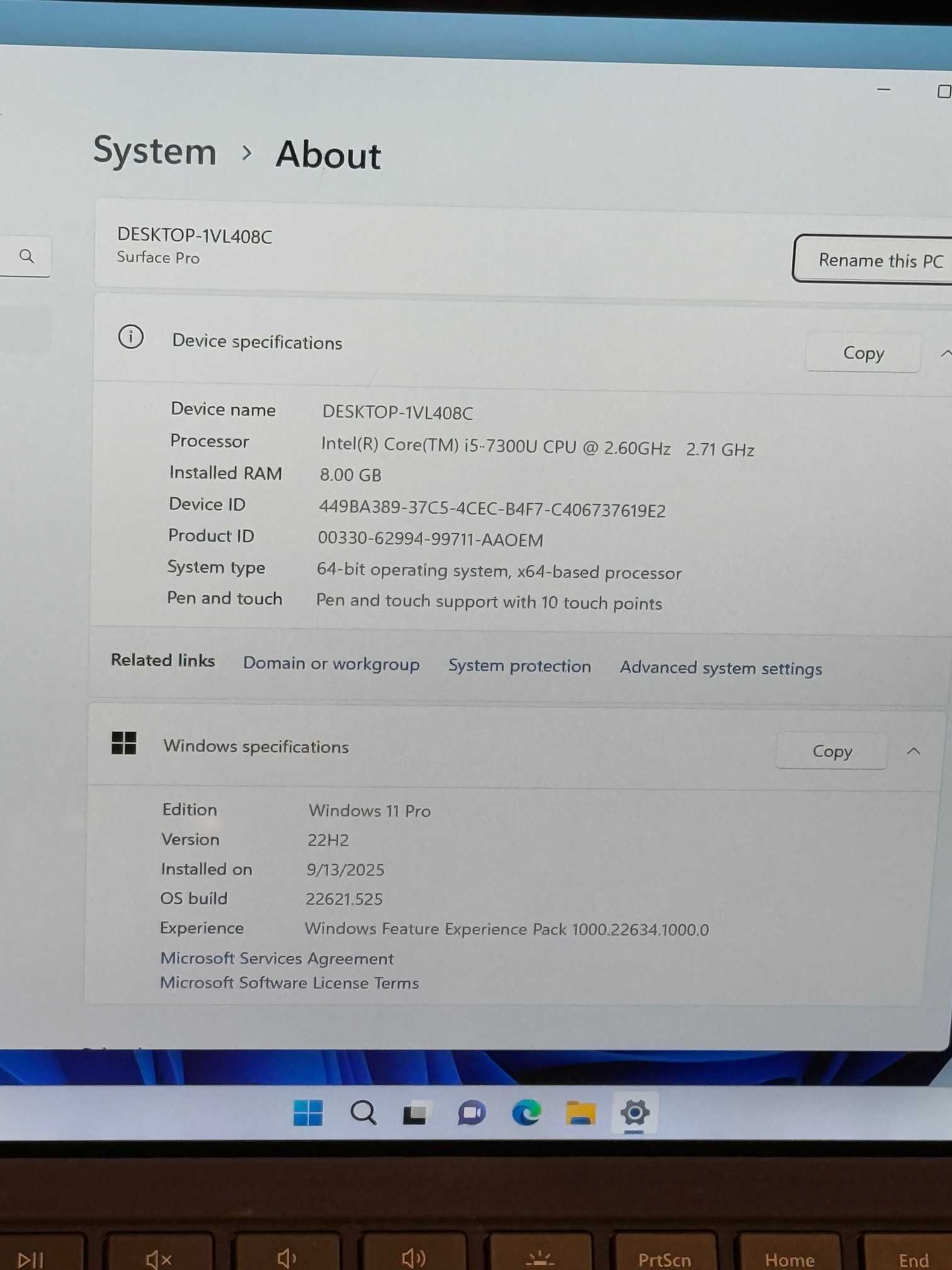 Microsoft Surface Pro 5 i5 7th/8RAM/256SSD