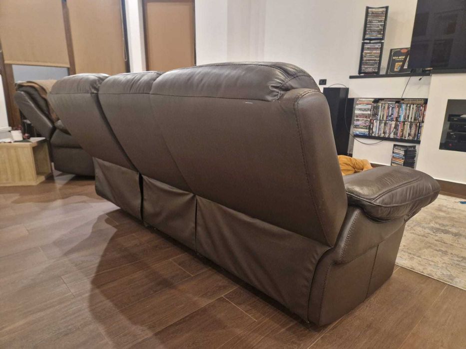 Canapea piele cu recliner