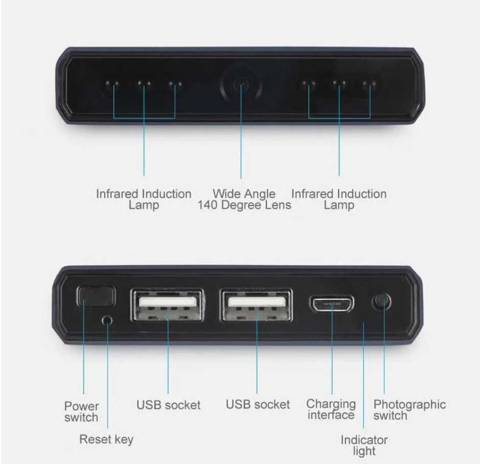 Baterie externa portabila 8000mAh Camera Spion iUni H8 WiFi LIVE 4K