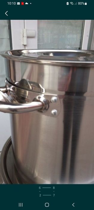 Oală inox alimentar 50L  40 x 40 cm / 279 lei