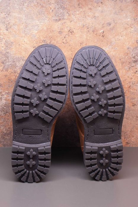 Мркови мъжки боти от естествена кожа номер 41