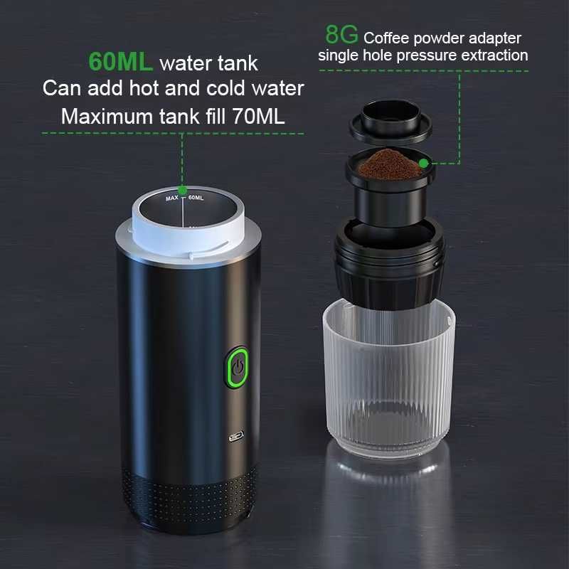 Aparat de cafea espressor portabil electric,  3 în 1, NOU