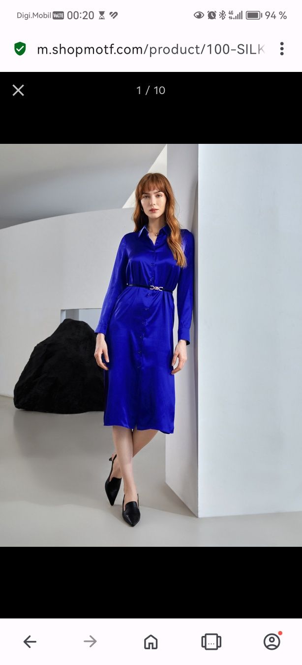 Rochie camasa matase naturala