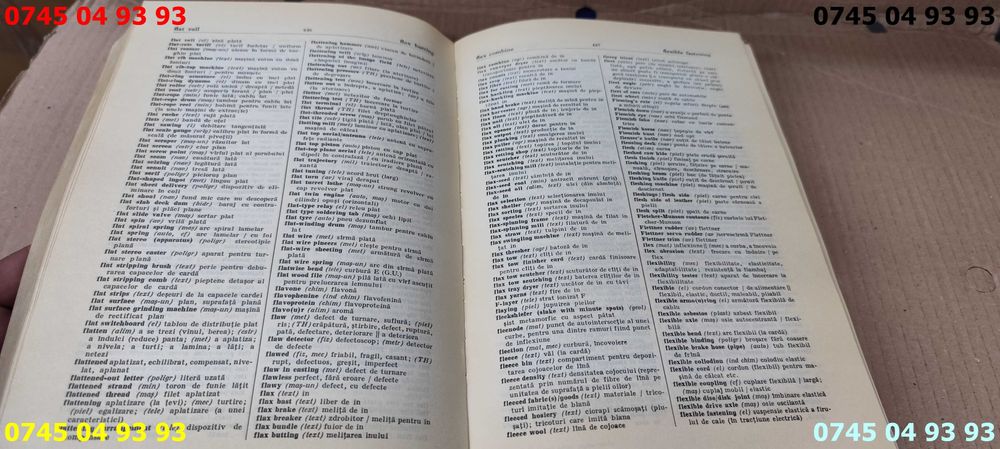 carte carti dictionar tehnic ENGLEZ ROMAN editura 1967