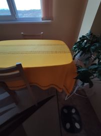 Голяма покривка за маса в цвят портокал