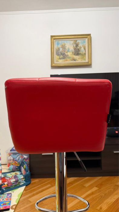 Scaun Bar Make Up Rosu Kring