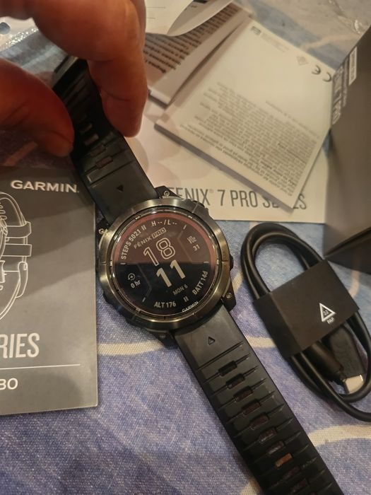 Garmin Fenix 7 Pro Sapphire Solar, 47 мм, черен