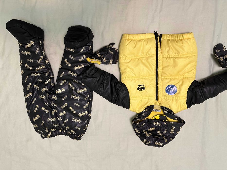 НОВ сет от зимно яке ,шушляков панталон и ръкавици Batman