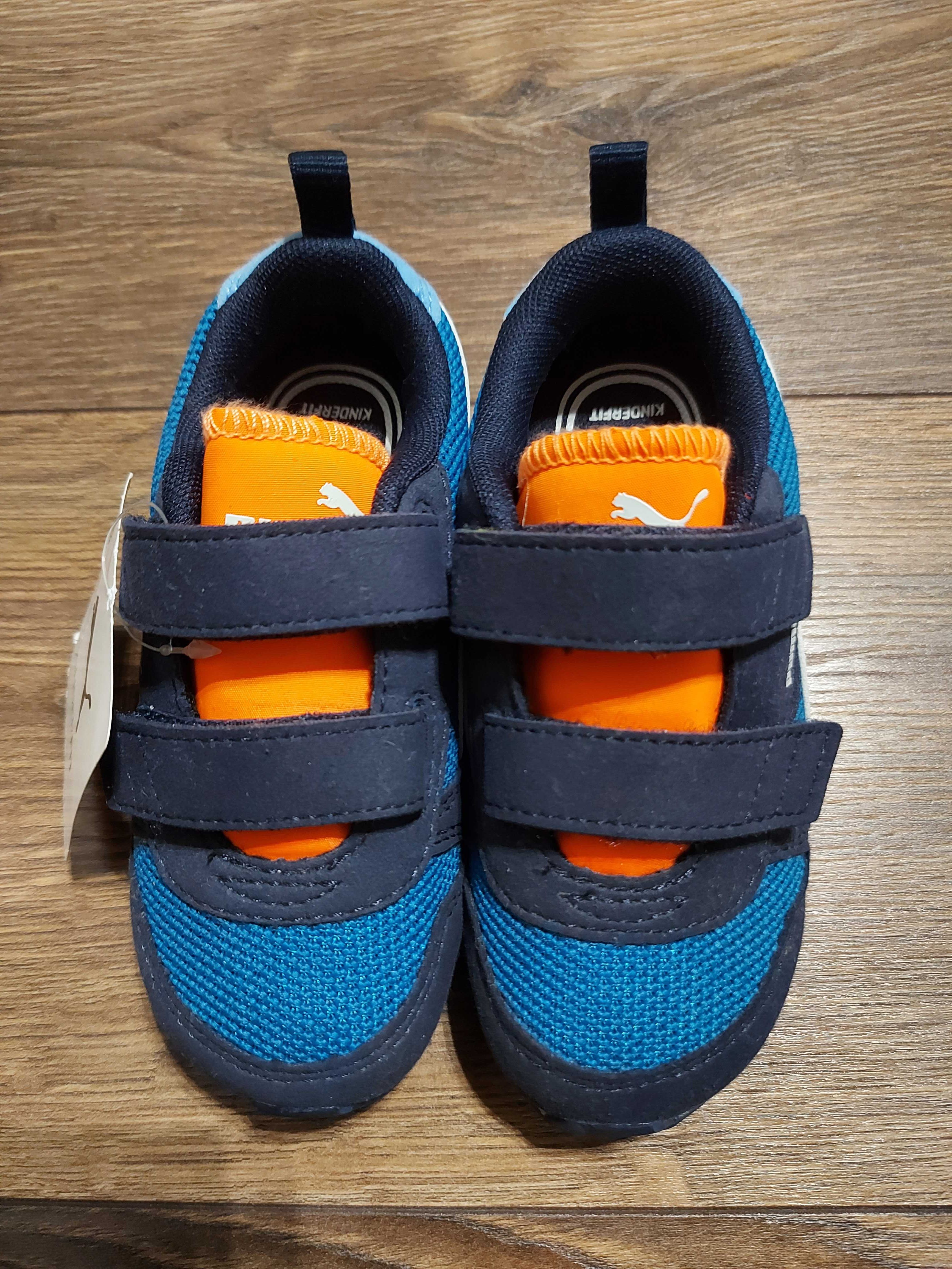 Adidasi Puma Kinderfit copii, noi, nr.25, albastru/orange