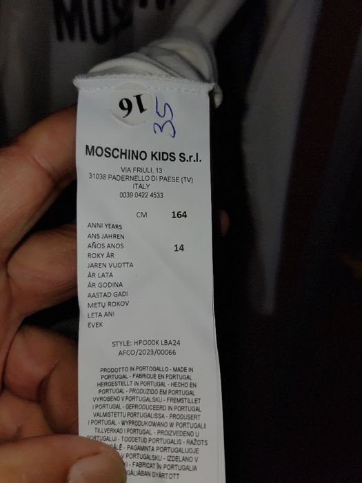 Bluză copii Moschino Teen Kids
