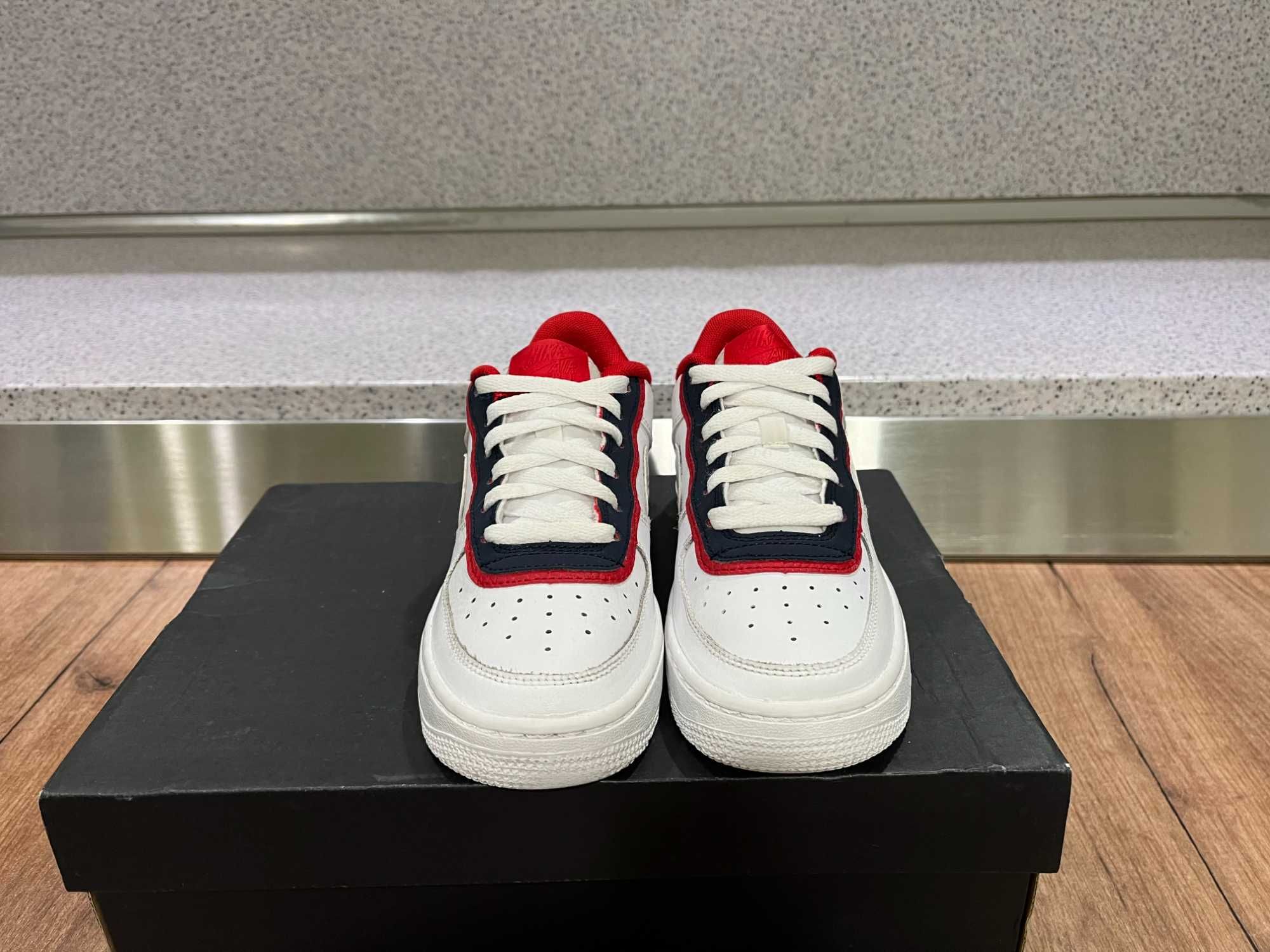 ОРИГИНАЛНИ *** Nike Air Force 1 Lv8 1 Dbl White/White/Obsidian