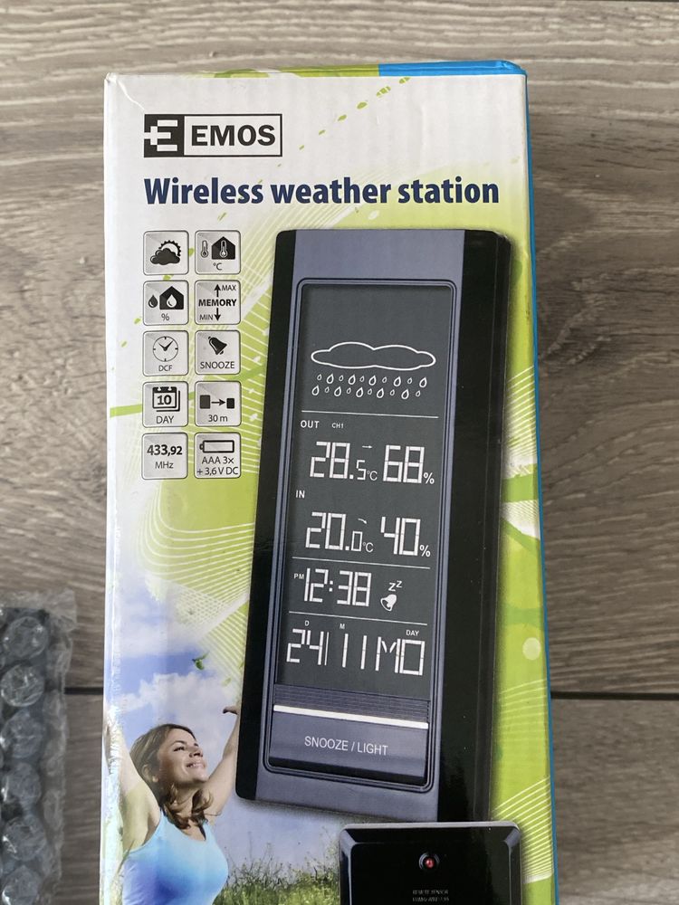 Termostat wireless Emos 4971B + Senzor (Statie Meteo, Nou)