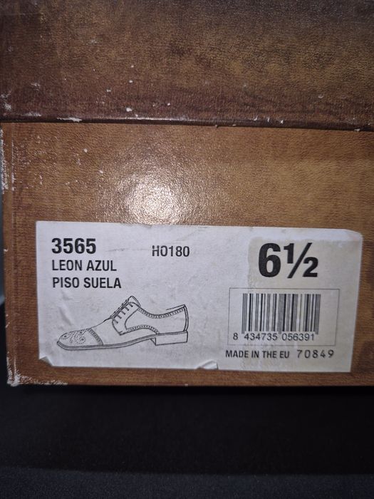 Berwick 1707 Leon Azul 3565 Broque Cap Toe Derby, UK 6,5/EUR 40