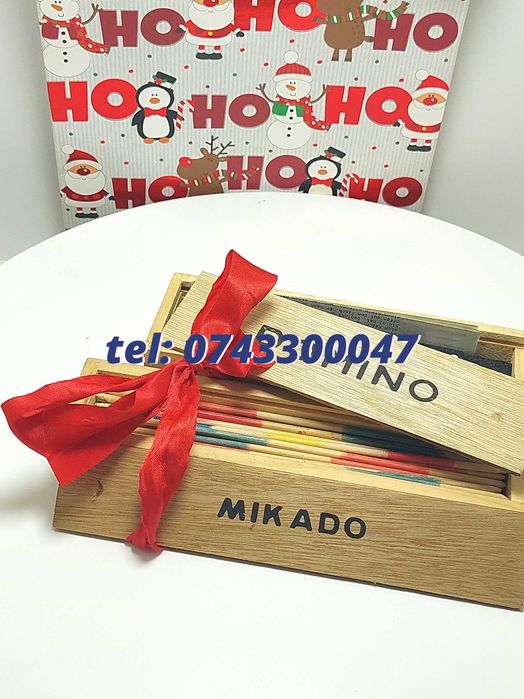 Pachet Cadou Gift  Joc Marocoo mikadoSi Domino  Transport Gratu