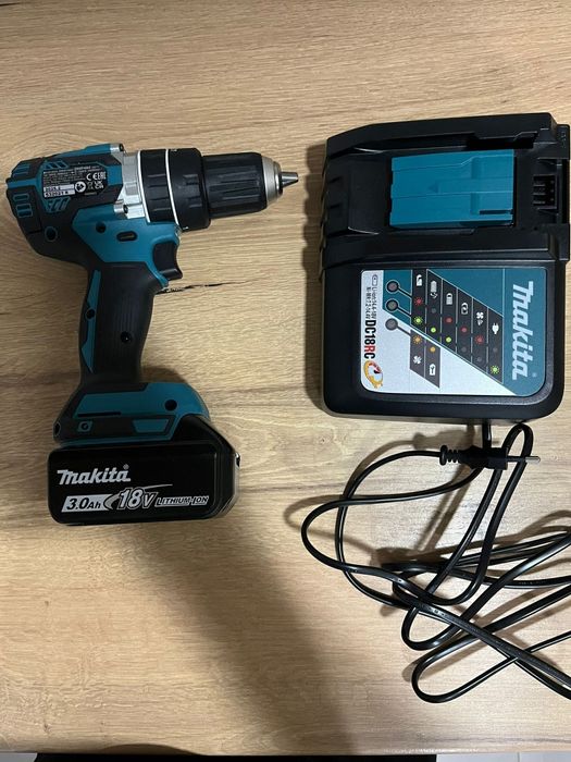 Set Makita brushless 18V Autofiletanta bormasina cu percuție DHP484