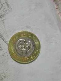 Продам колекционную монету 100 тенге свернувшийся барс " жети казына