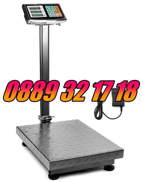 Кантар с платформа до 100 кг, електронен кантар, везна до 100 кг