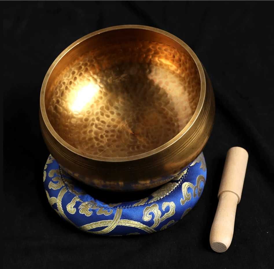 Set bol cantator tibetan singing bowl handmade 8.5 9 bronz yoga