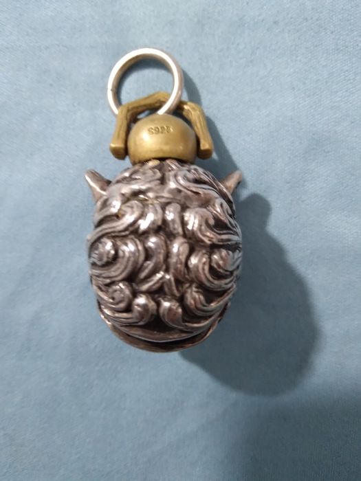 Pandant cap Dragon din argint 925 poleit cu aur