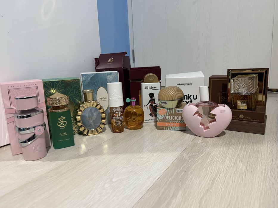 Just wardi, thank you next, victoria, khamrah, sol de janeiro, chopard