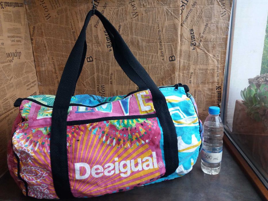 текстилна чанта,Desigual,голяма пътна торба,сак