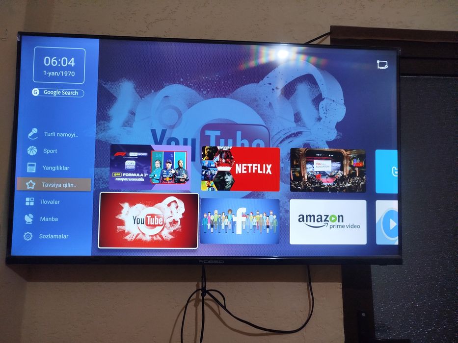 ROSSO 43 SMART TV FULL HD sotladi srochna 1.600 Kami bor