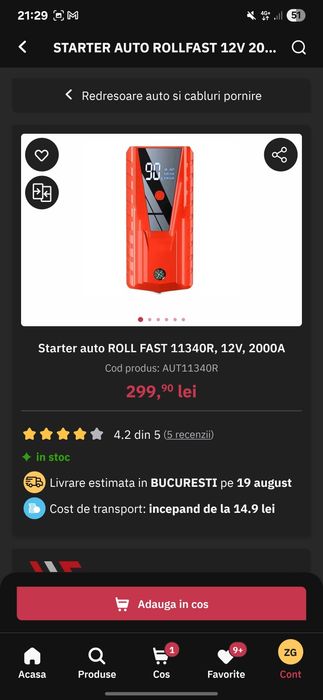 Starter auto Roll Fast 11340R, 12V, 2000A – stare foarte bună