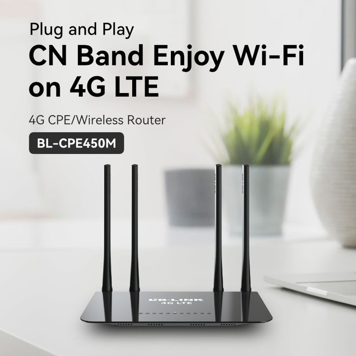 4G Wi-Fi роутер LB-LINK, до 300 Мбит/с, 4 антенны. Есть доста