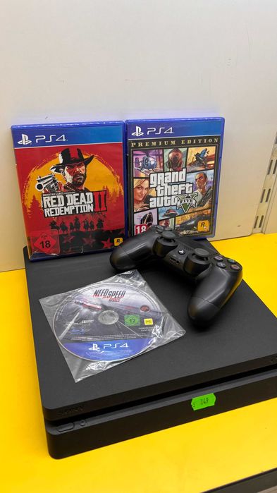 Garantie 24 luni PlayStation 4 Slim 1TB 3 jocuri CashBox
