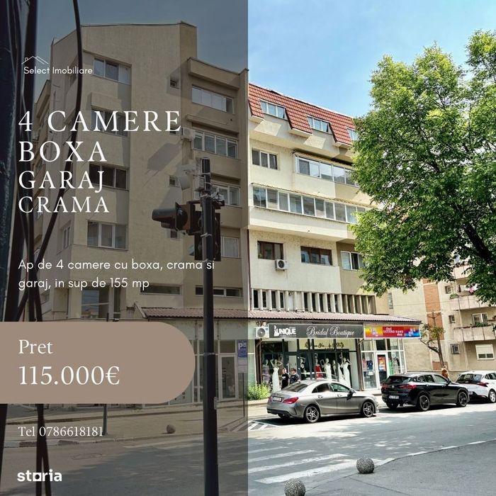 Apartament 4 camere Ultracentral, Garaj propriu, Boxa