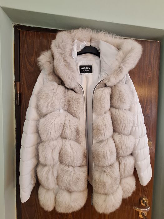Geaca piele cu blană naturala
