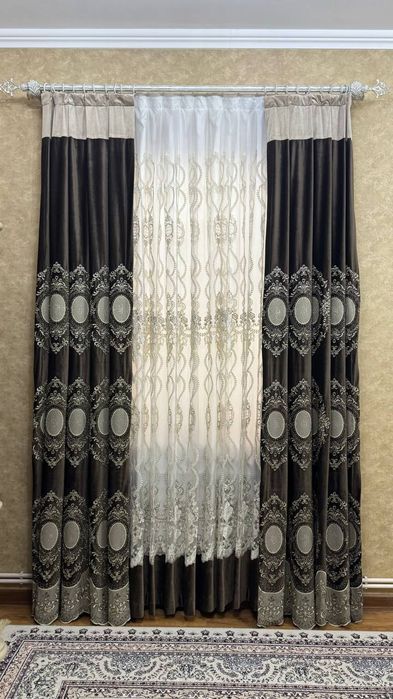 Бархатные Шторы и тюль с защиткой