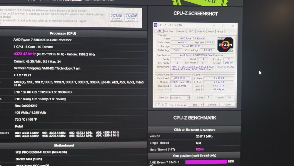 MSI B550M-P GEN3 + Ryzen 5800x3d + 32gb ram