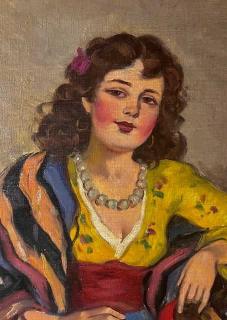 *Tamburina* Tablou VECHI, u/pz- Illencz Lipót (1882-1950-Arad) 80x60+R