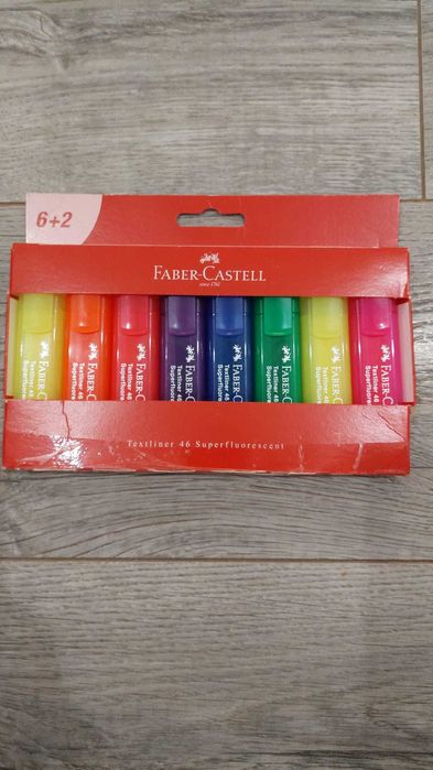 Faber-Castell Textliner 46 Суперфлуоресцентни цветове, 6+2 броя маркер