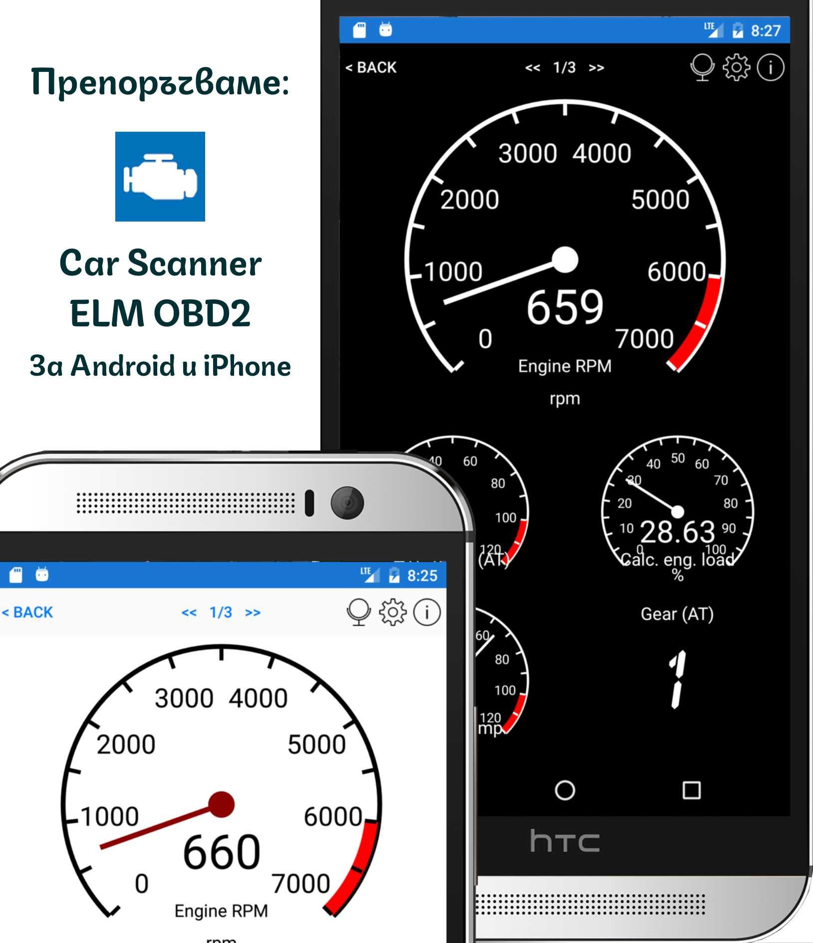 Универсална Bluetooth OBD2 Диагностика за Автомобили/Коли-iOS/Android