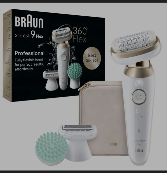 Epilator BrAun Silk-Epil 9Flex alb/auriu ,