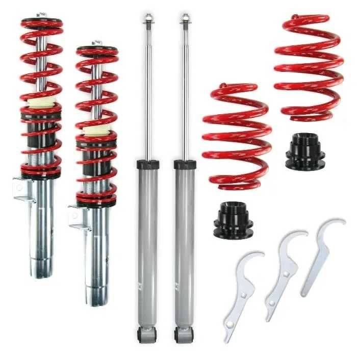 Suspensie sport reglabila BMW E46 4/6 cilindri incl Touring + Bielete