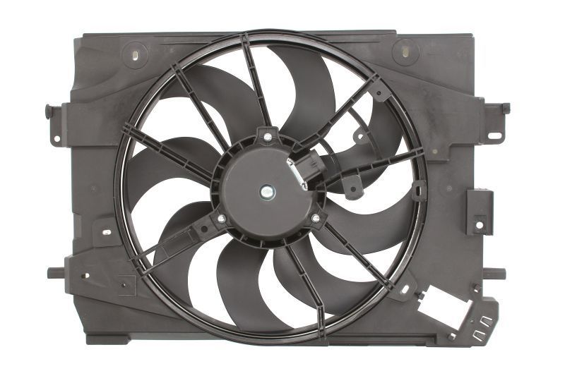 GMV radiator electroventilator Dacia Lodgy, 2012-, Dokker, 2012-, Duster, 2010-2017, motor 1.2 TCE, 1.6, benzina, 1.5 dci, diesel, 385 mm; 2 pini, fara pre-rezistor,