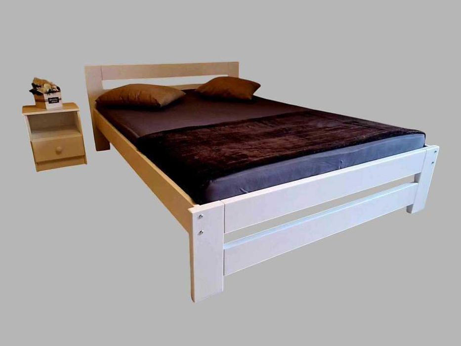 Pat masiv model Levis 140x200 Alb